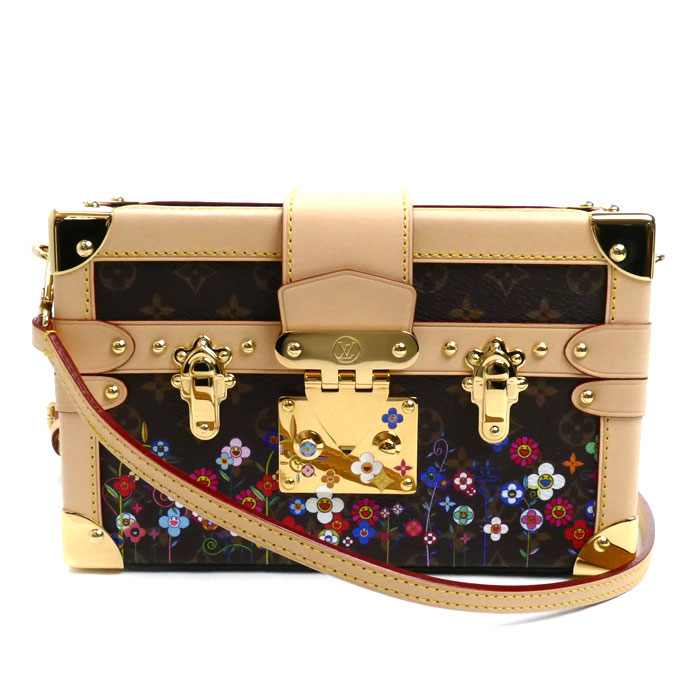 LOUIS VUITTON ルイ・ヴィトン LV ×村上隆 プティット・マル ショルダーバッグ ブラウン M13667 トランク レディース 中古