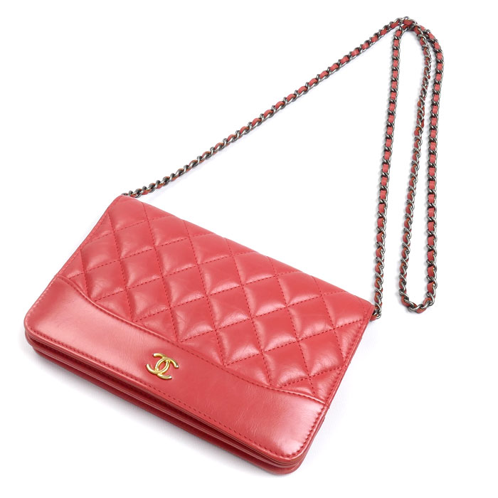 CHANEL シャネル ガブリエル チェーンショルダーウォレット ショルダーバッグ ピンク A84389 レディース【中古】