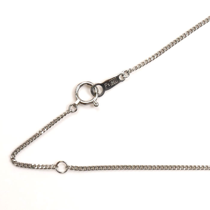 Pt850プラチナ ネックレス 喜平2面カット 2.9g 40cm レディース【中古】