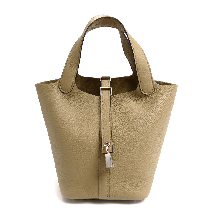 HERMES エルメス ピコタンロック18 ハンドバッグ トレンチ シルバー金具 W刻印 訳あり品 レディース【未使用】【買取品】