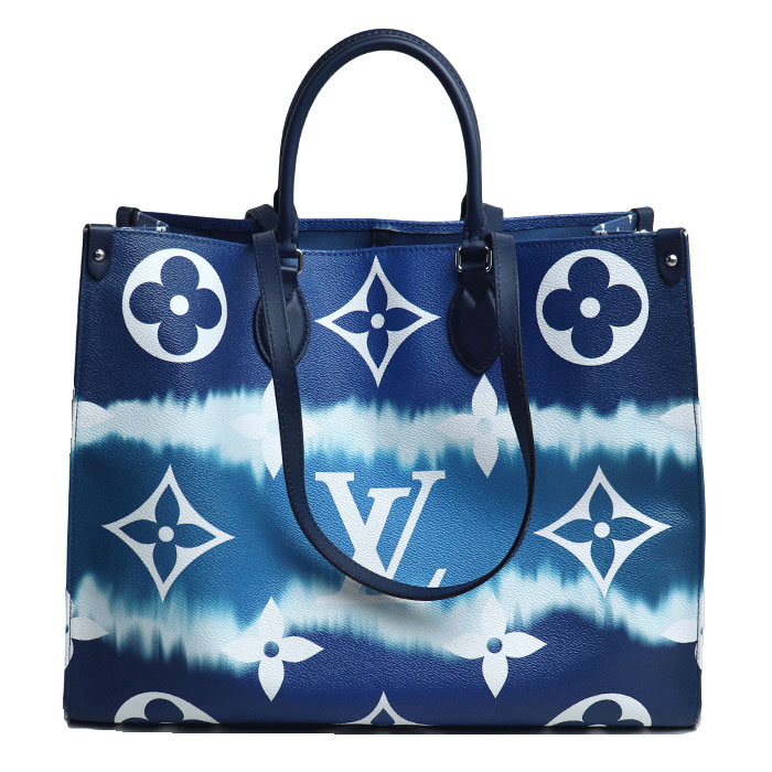 LOUIS VUITTON ルイ・ヴィトン エスカル オンザゴーGM トートバッグ モノグラムジャイアント ブルー M45120 レディース【中古】