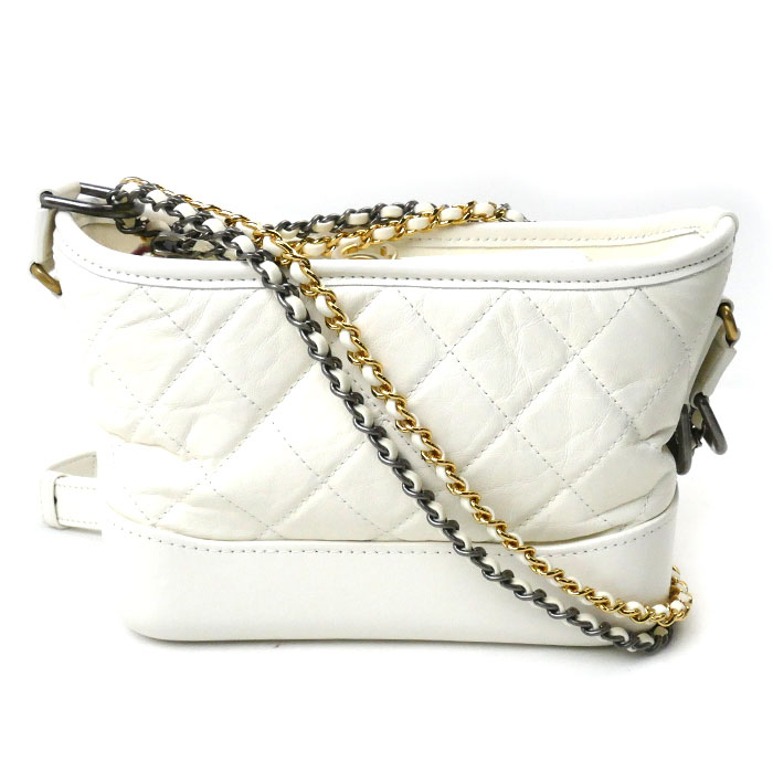 CHANEL シャネル ガブリエル ドゥ シャネル スモールホーボー ショルダーバッグ ホワイト A91810 レディース【中古】