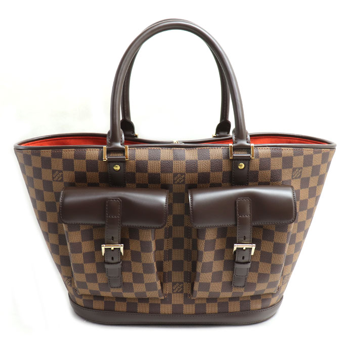 LOUIS VUITTON ルイ・ヴィトン マノスクGM ハンドバッグ ダミエ ブラウン N51120  レディース【中古】【美品】