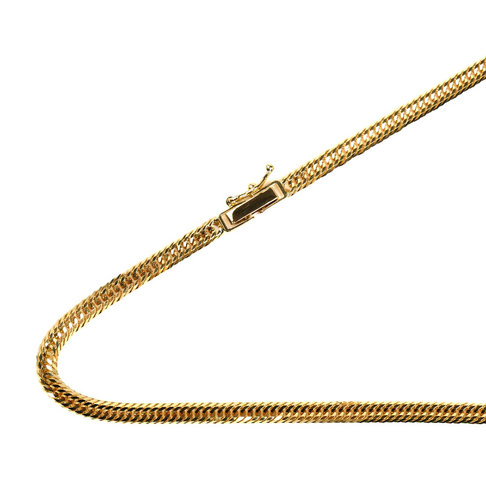 K18YG イエローゴールド ネックレス 喜平12面トリプルカット 11.4g 45cm レディース【中古】