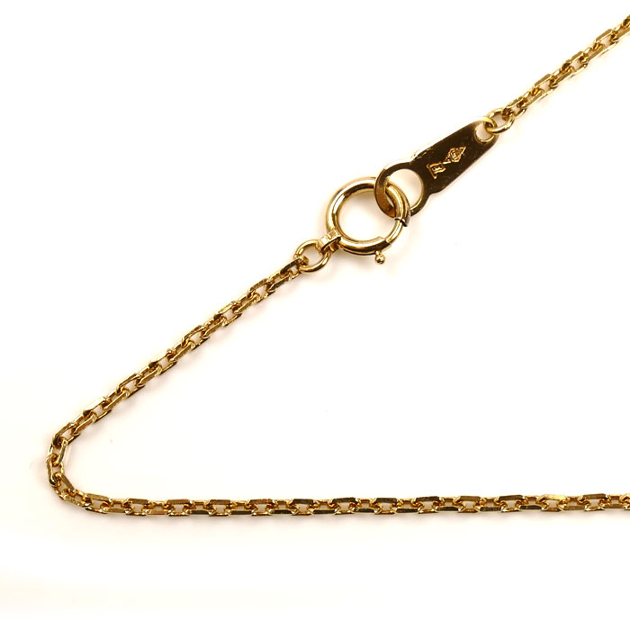 K18YG イエローゴールド ネックレス 小豆 5.2g 59cm【中古】