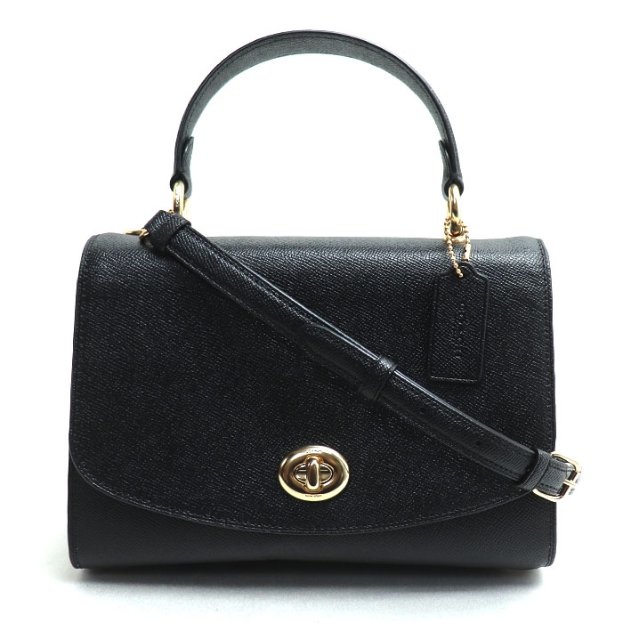 COACH コーチ テイリートップ ターンロック 2Wayショルダーバッグ ブラック 76618 アウトレット レディース【中古】