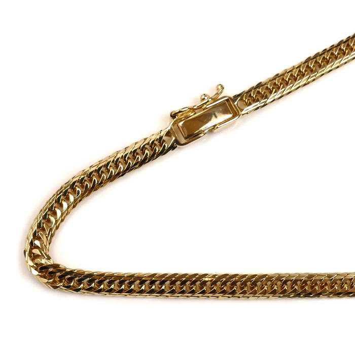 K18YG イエローゴールド ネックレス 喜平14面トリプルカット 18.7g 45cm ユニセックス【中古】