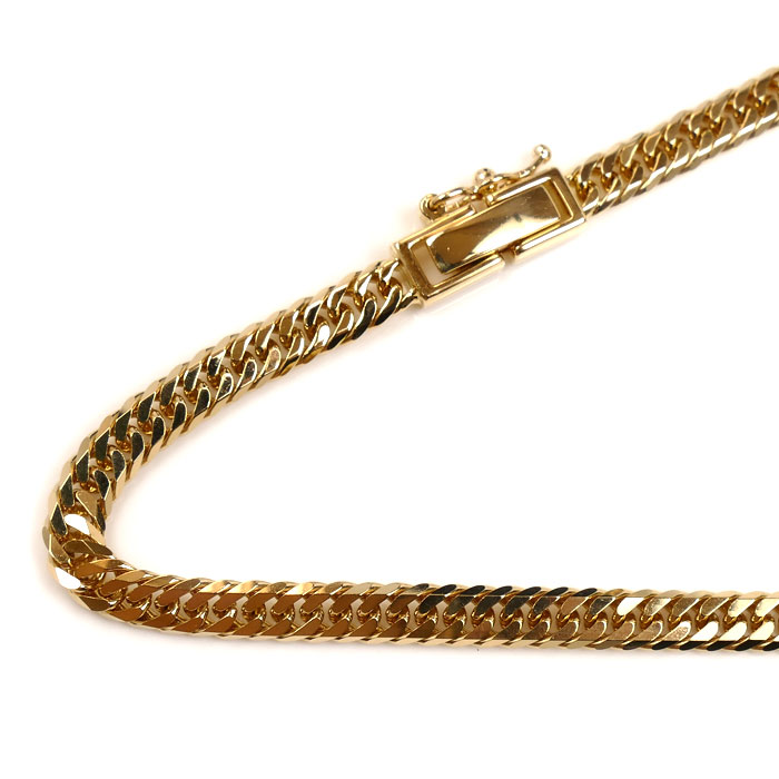 K18YG イエローゴールド ネックレス 喜平6面Wカット 20.2g 50cm メンズ【中古】