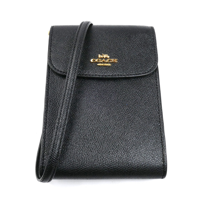 COACH コーチ レイチェル フォンショルダーポーチ ショルダーバッグ ブラック 3048 レディース【中古】【美品】