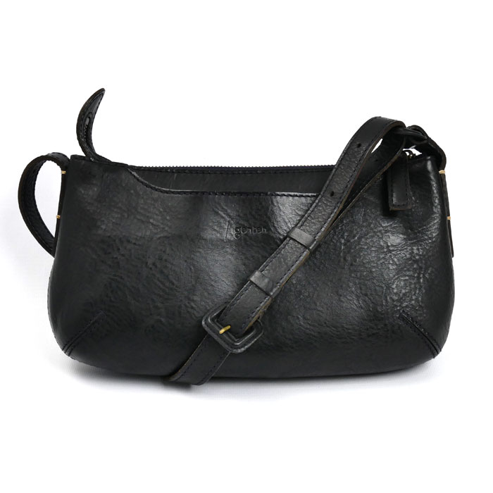 genten ゲンテン ショルダーバッグ ブラック ネイビー【中古】