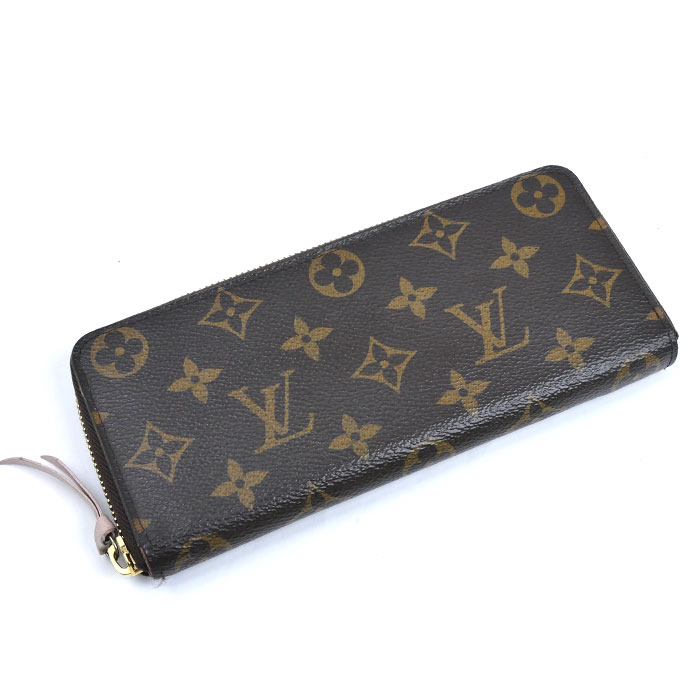 LOUIS VUITTON ルイ・ヴィトン ポルトフォイユクレマンス 長財布 ラウンドファスナー モノグラム ローズバレリーヌ M61298 レディース【中古】