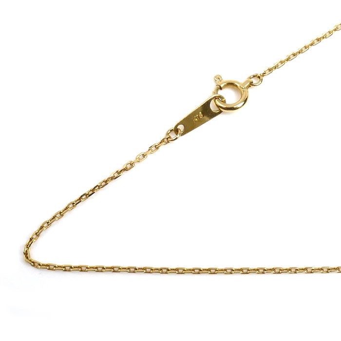 K18YG イエローゴールド ネックレス 小豆 1.8g 40cm レディース【中古】