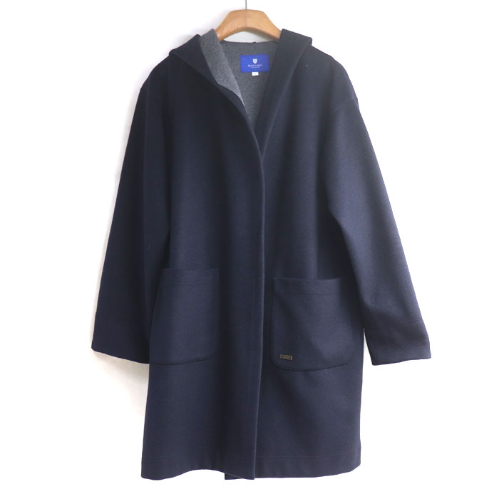 CREST BRIDGE BLUE LABEL コート ネイビー グレー 55F80-462-29 38 レディース【中古】