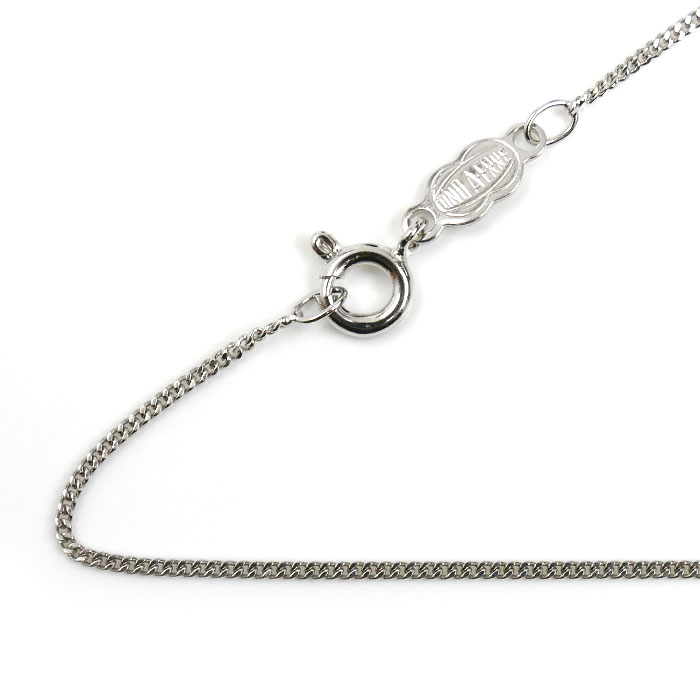 UNOAERRE ウノアエレ K18WG ホワイトゴールド ネックレス 喜平2面カット 2.3g 38cm レディース【中古】