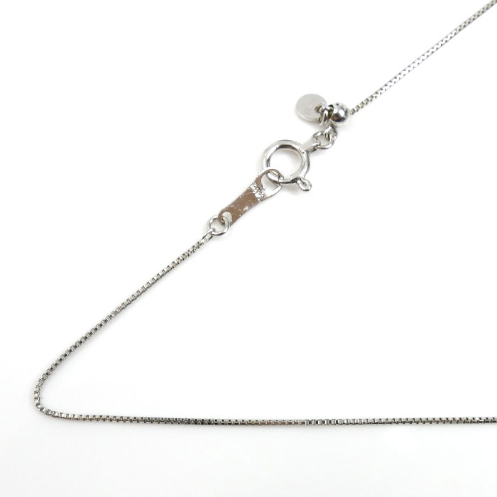 K18WG ホワイトゴールド ネックレス ベネチアン 1.3g ～45cm フリーチェーン レディース【中古】