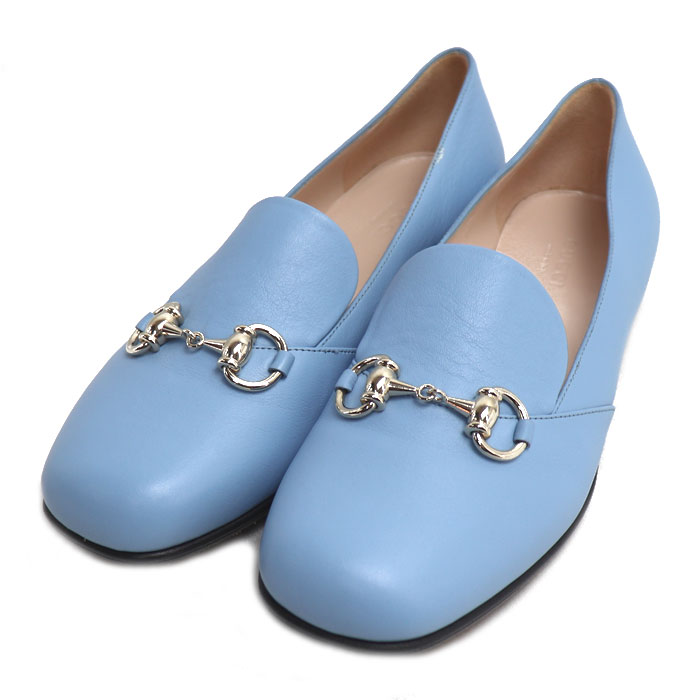 GUCCI グッチ ホースビット パンプス ライトブルー 466702 36 1/2 レディース【中古】【美品】