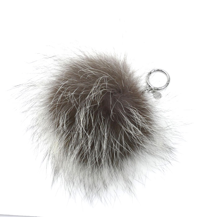 Michael Kors マイケルコース シルバーフォックス バッグチャーム ラージ ポンポン チャーム 32F6SKCK3F レディース【中古】【美品】