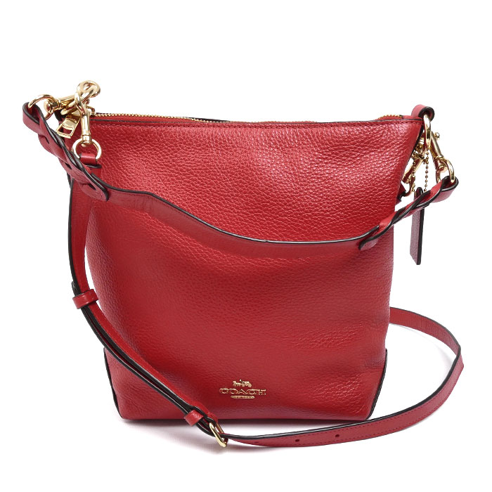 COACH コーチ ミニ アビー ダッフル ショルダーバッグ レッド F67025 レディース【中古】