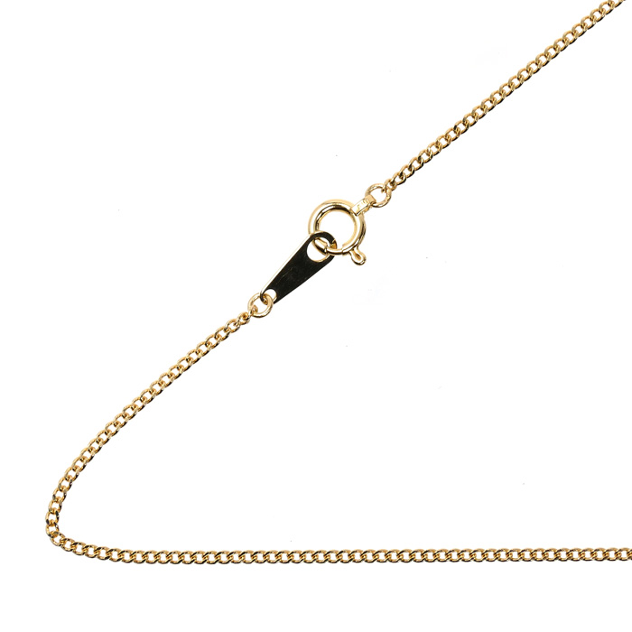 K18YG イエローゴールド ネックレス 喜平2面カット 2.2g 40cm レディース【中古】