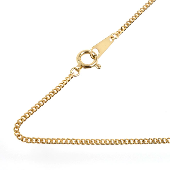 K18YG イエローゴールド ネックレス 喜平2面カット 2.8g 40cm レディース【中古】