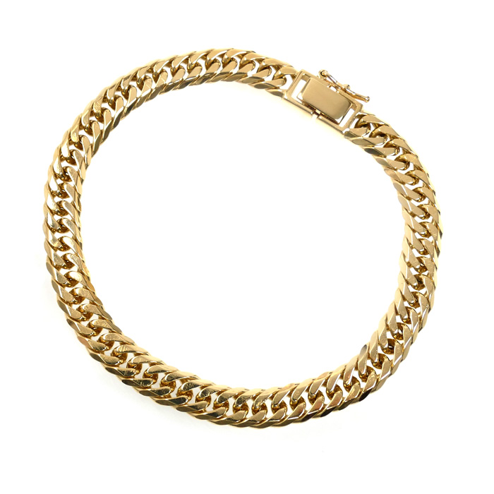 K18YG イエローゴールド ブレスレット 喜平6面Wカット 20g 18.5cm ユニセックス【中古】