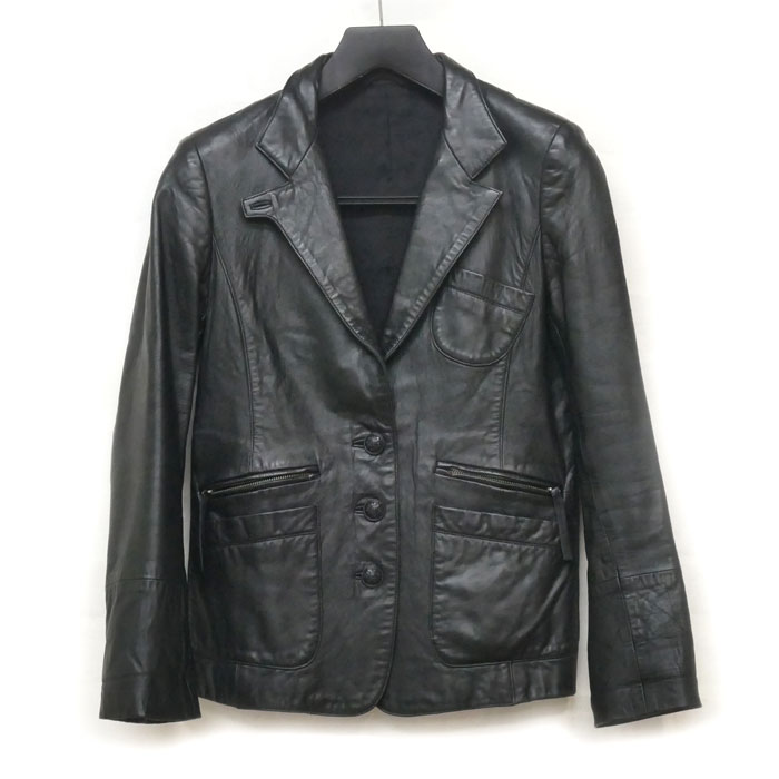 KIYOKO TAKASE レザージャケット ブラック 01-11LZ03 9 レディース【中古】