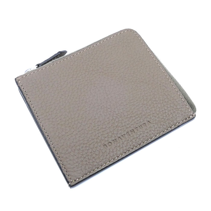 BONAVENTURA L字ジップウォレット コインケース ミニ財布 エトープ × イエロー グレージュ BWAT39 ユニセックス【中古】