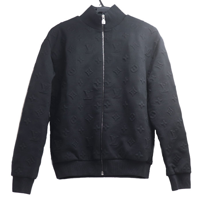 LOUIS VUITTON ルイ・ヴィトン エンボスド モノグラム ジャージー トラックスーツ ジャージ ブラック 1AHCLM M メンズ RM251M ZA8 HSY99W【中古】【美品】