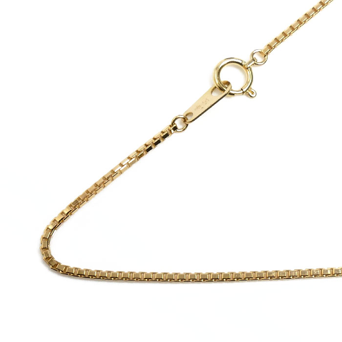 K18YG イエローゴールド ネックレス ベネチアン 6.5g 45cm ユニセックス【中古】