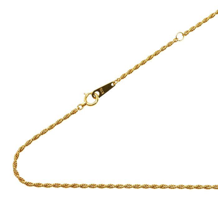 K18YG イエローゴールド ロープ ネックレス 5.7g 43cm レディース【中古】