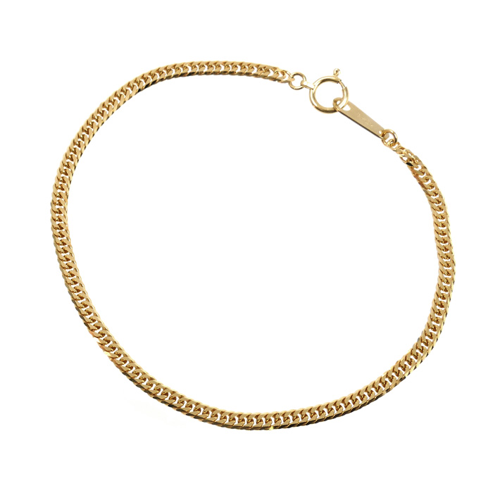 K18YG イエローゴールド ブレスレット 喜平6面Wカット 3.5g 17.5cm レディース【中古】