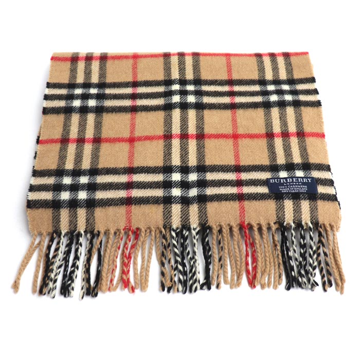BURBERRY バーバリー ロンドン ノバチェック マフラー ベージュ レディース【中古】