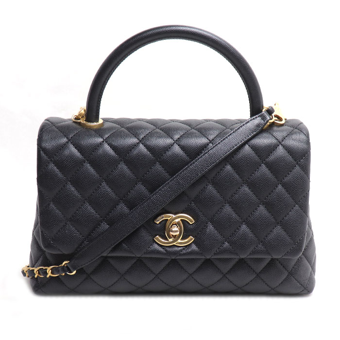 CHANEL シャネル ココハンドル 29 2Wayショルダーバッグ ブラック A92991 キャビアスキン レディース【中古】