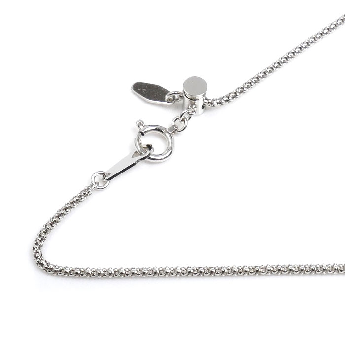 K18WG ホワイトゴールド ネックレス 3.2g ～45cm レディース【中古】