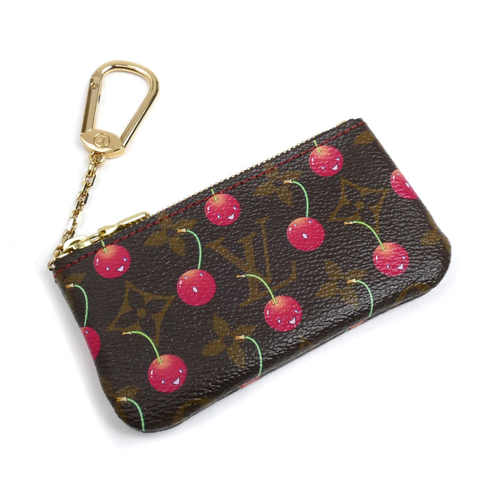 LOUIS VUITTON ルイ・ヴィトン ポシェットクレ コインケース モノグラムチェリー M95042 レディース【中古】【美品】
