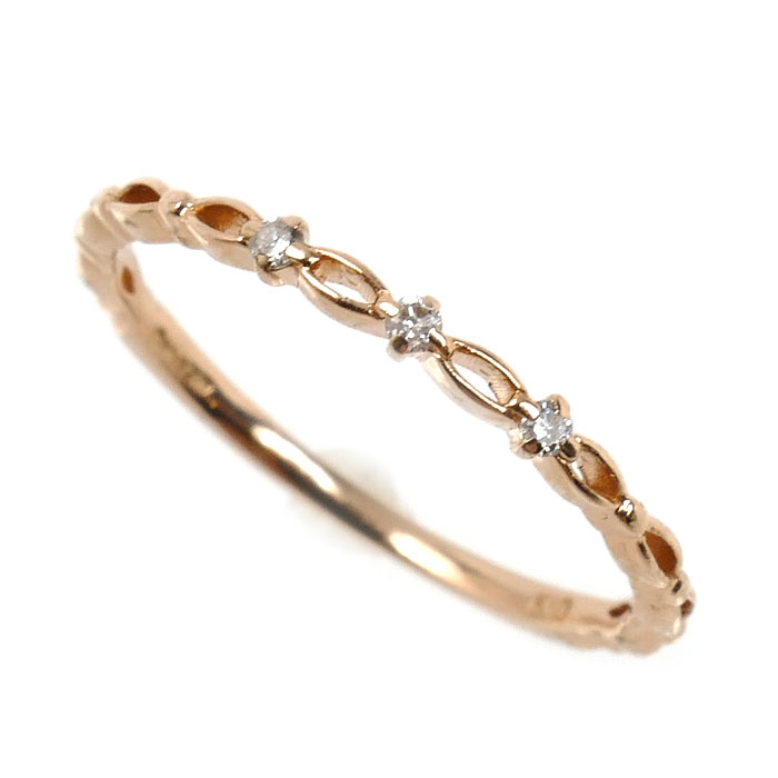 canal4℃ カナルヨンドシー K10PG ピンクゴールド リング・指輪 152326143102 ダイヤモンド 5号 0.6g レディース【中古】