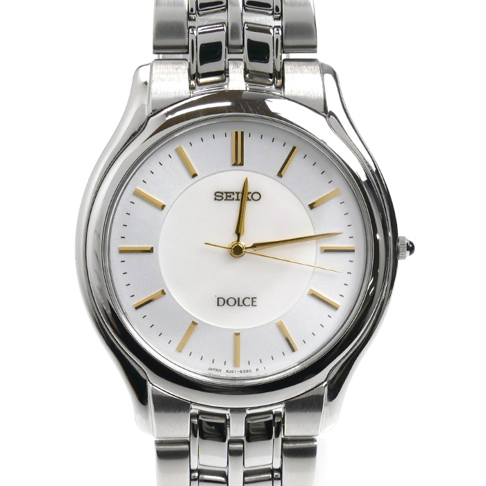 SEIKO セイコー DOLCE 腕時計 電池式 シルバー SACL009/8J41-6030 メンズ【中古】【美品】