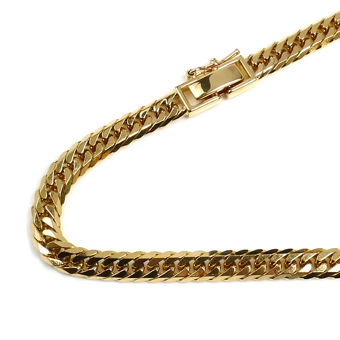 K18YG イエローゴールド ネックレス 喜平6面Wカット 30.6g 50cm メンズ【中古】