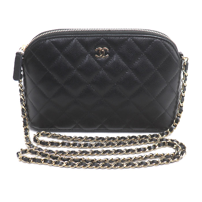 CHANEL シャネル マトラッセ ショルダーバッグ ブラック AP4016 レディース【中古】