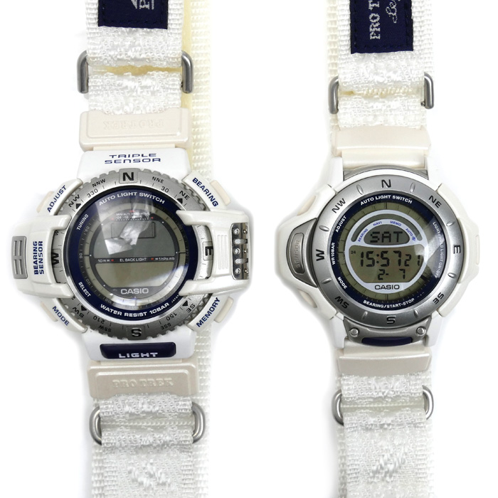 CASIO カシオ ペアウォッチ PRO TREK 腕時計 電池式 スターダスト ラバーズ PRT-98-2 ジャンク品 ユニセックス【中古】