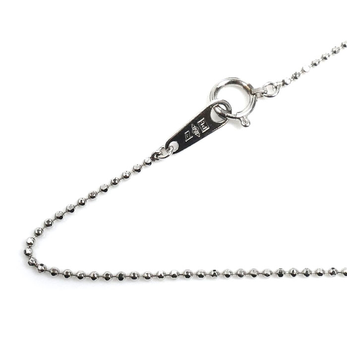 Pt850プラチナ ネックレス ボール 3.0g 40cm レディース【中古】