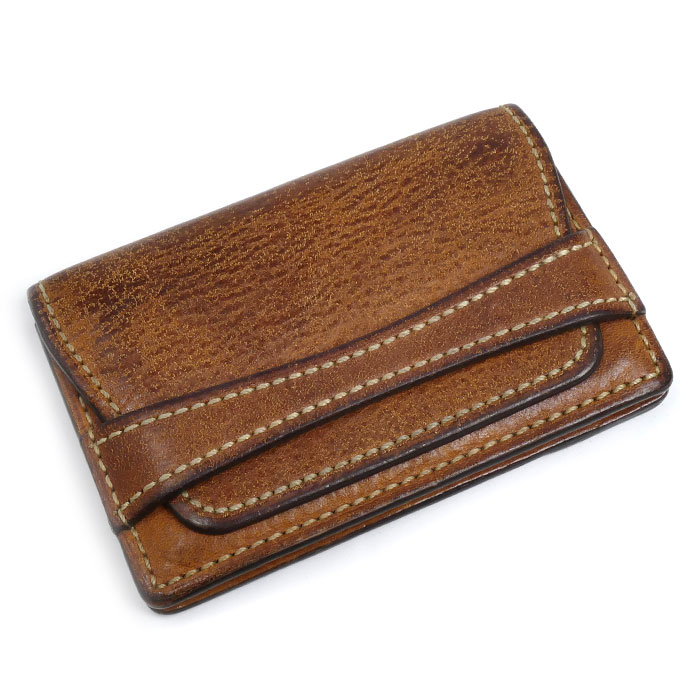 土屋鞄 ツチヤカバン ベルト ウルバーノ カードケース ブラウン メンズ【中古】