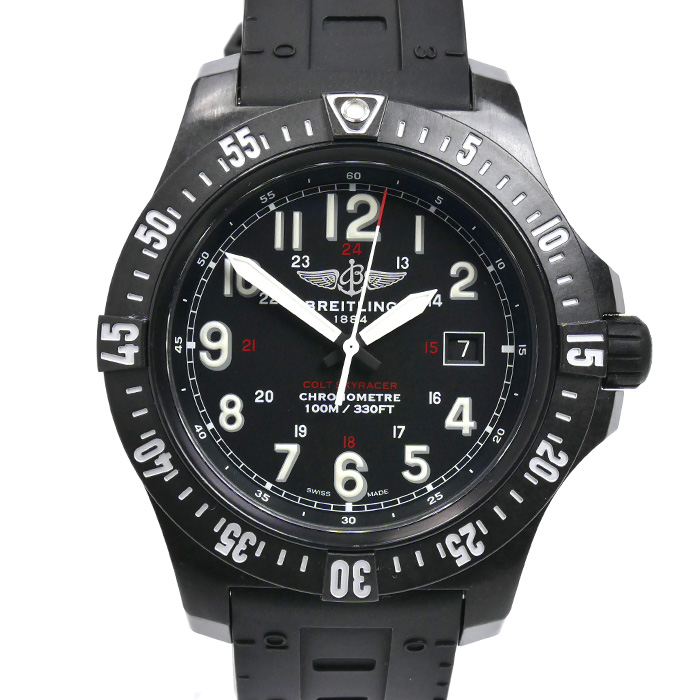 BREITLING ブライトリング コルト スカイレーサー 腕時計 電池式 ブラック X74320E4/BF87 メンズ【中古】【美品】