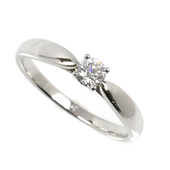 TIFFANY&Co. ティファニー Pt950プラチナ ソリティア リング・指輪 ダイヤモンド0.21ct 11号 3.5g レディース【中古】
