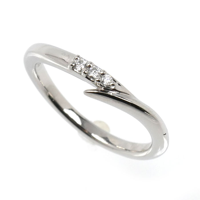 Ipomo アイプリモ Pt950プラチナ エピュレ リング・指輪 ダイヤモンド0.02ct 4号 2.6g レディース【中古】