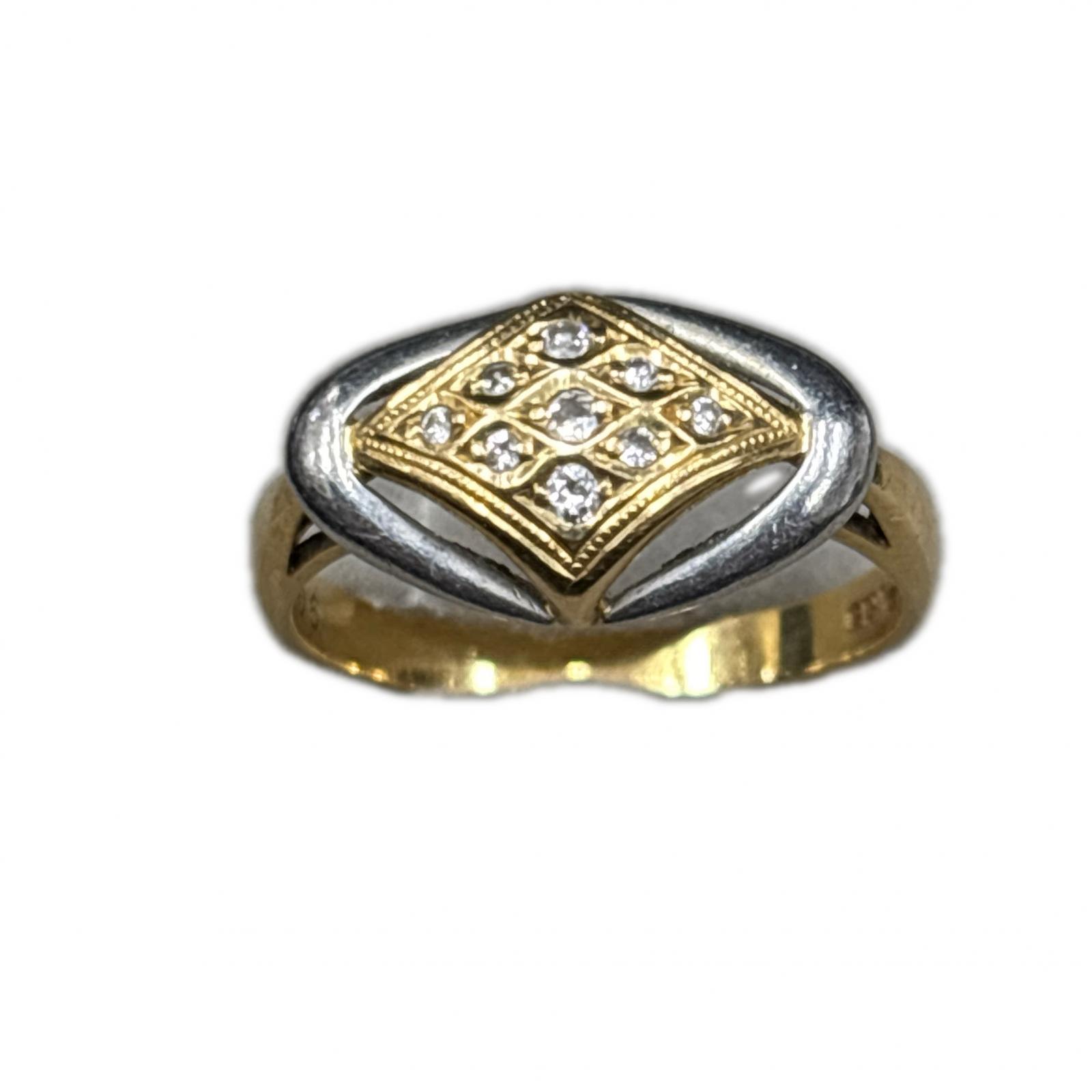 K18/PT リング・指輪 3.1g【中古】