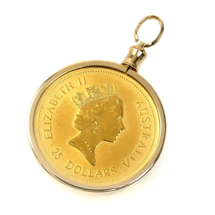 K24YG イエローゴールド K18YG イエローゴールド オーストラリア カンガルー ナゲット 1/40Z ペンダントトップ 9.0g 1998 ユニセックス【中古】