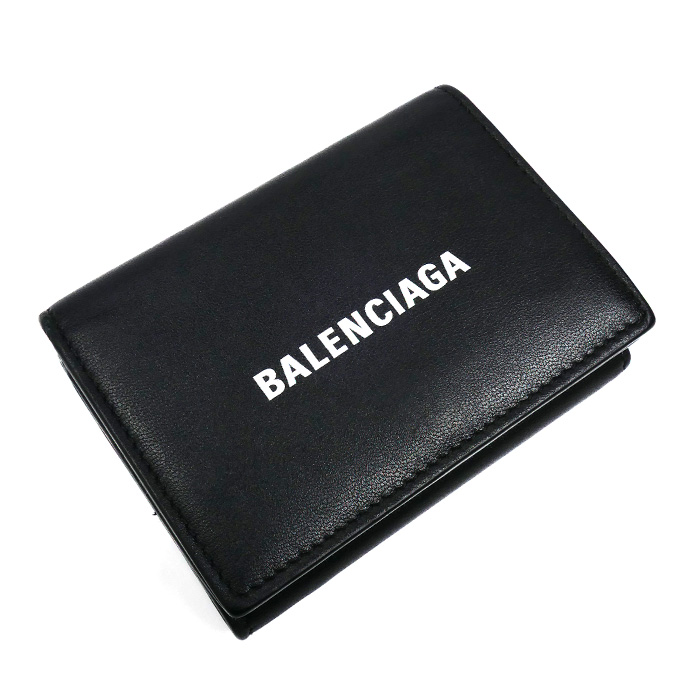 BALENCIAGA バレンシアガ エブリデイ キャッシュ ミニ ウォレット 三つ折り財布 594312 ユニセックス【中古】