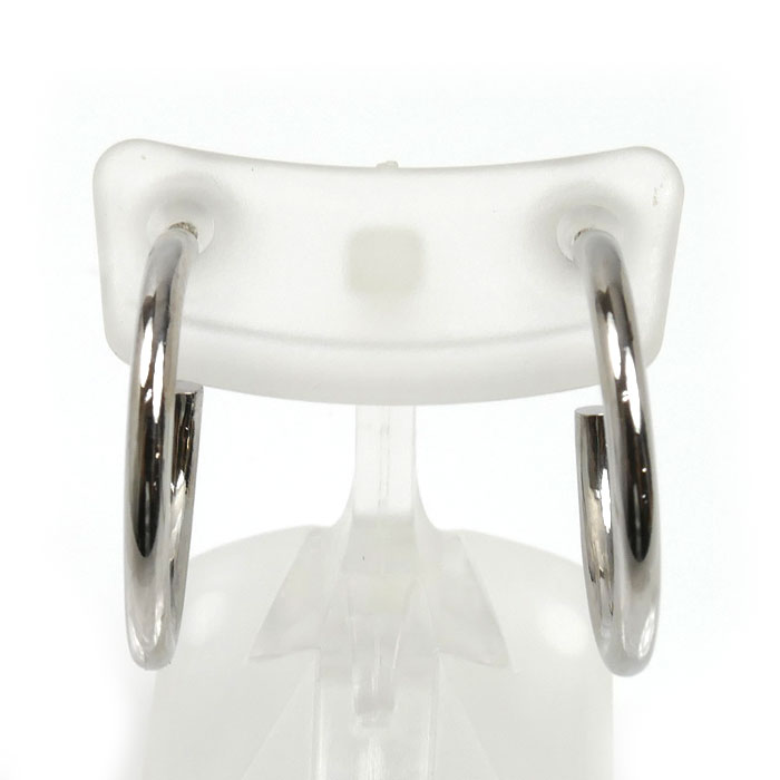 Pt900プラチナ フープ ピアス 1.2g レディース【中古】【美品】