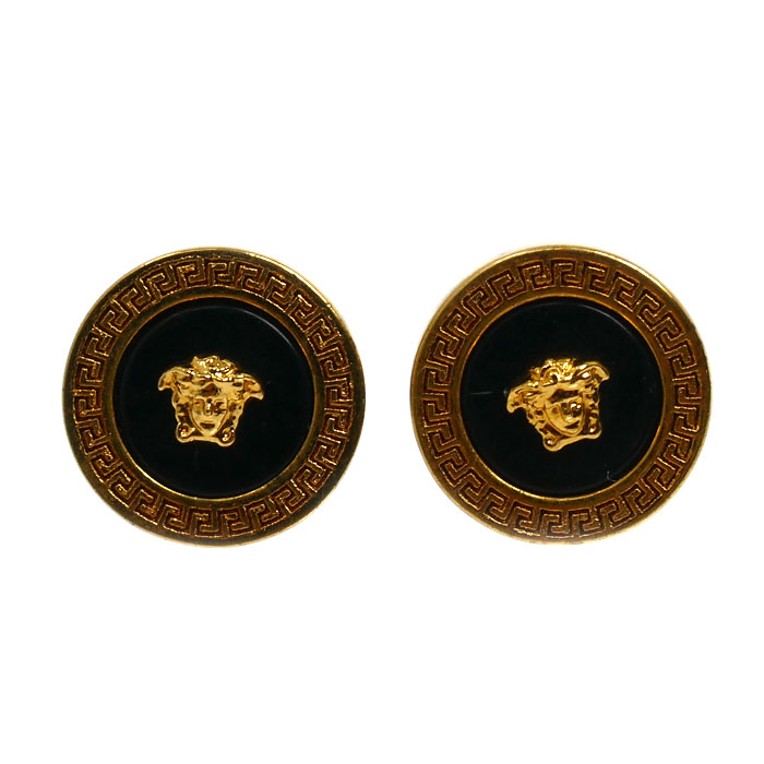 VERSACE ヴェルサーチ 真鍮/GP メドゥーサ ピアス DG27256 レディース【中古】【美品】
